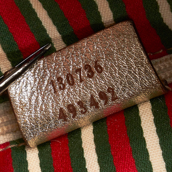 グッチ GGキャンバス アビー ショルダーバッグ 130736 ベージュ ゴールド キャンバス レザー レディース GUCCI 【中古】