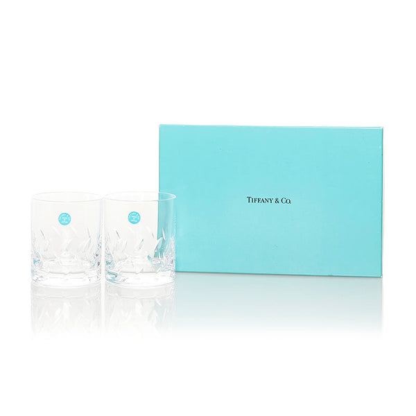 ティファニー クリスタル ペアグラス コップ クリア ガラス レディース TIFFANY&Co. 【中古】