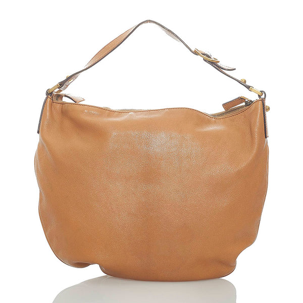 グッチ インターロッキングG ワンショルダーバッグ 121548 ブラウン レザー レディース GUCCI 【中古】