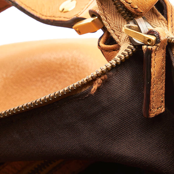 グッチ インターロッキングG ワンショルダーバッグ 121548 ブラウン レザー レディース GUCCI 【中古】