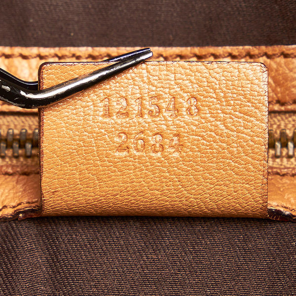 グッチ インターロッキングG ワンショルダーバッグ 121548 ブラウン レザー レディース GUCCI 【中古】