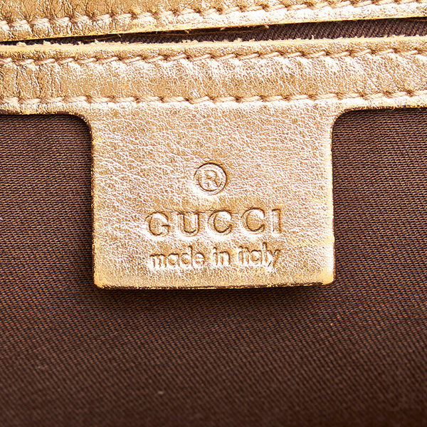 グッチ GGクリスタル ハンドバッグ トートバッグ 189896 ブラウン ゴールド PVC レザー レディース GUCCI 【中古】