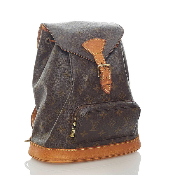 ルイ ヴィトン モノグラム モンスリ MM リュック バックパック M51136 ブラウン PVC レザー レディース LOUIS VUITTON 【中古】