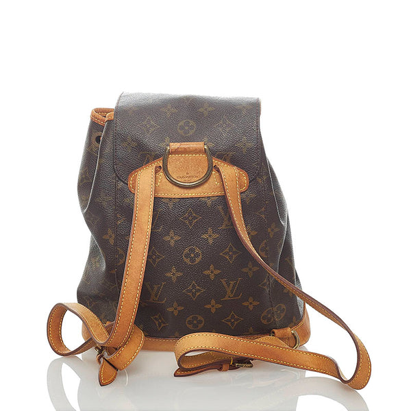 ルイ ヴィトン モノグラム モンスリ MM リュック バックパック M51136 ブラウン PVC レザー レディース LOUIS VUITTON 【中古】