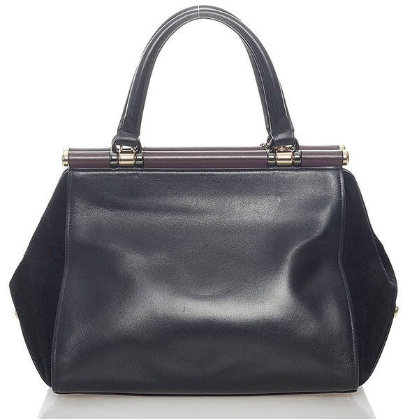 コーチ × セレーナゴメス ハンドバッグ ショルダーバッグ 2WAY 24109 ブラック ワインレッド ボルドー レザー スウェード レディース COACH 【中古】