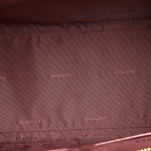 コーチ × セレーナゴメス ハンドバッグ ショルダーバッグ 2WAY 24109 ブラック ワインレッド ボルドー レザー スウェード レディース COACH 【中古】