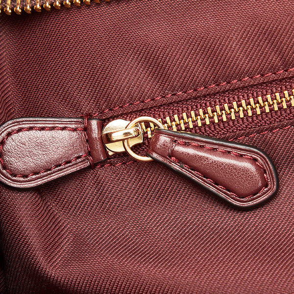 コーチ × セレーナゴメス ハンドバッグ ショルダーバッグ 2WAY 24109 ブラック ワインレッド ボルドー レザー スウェード レディース COACH 【中古】