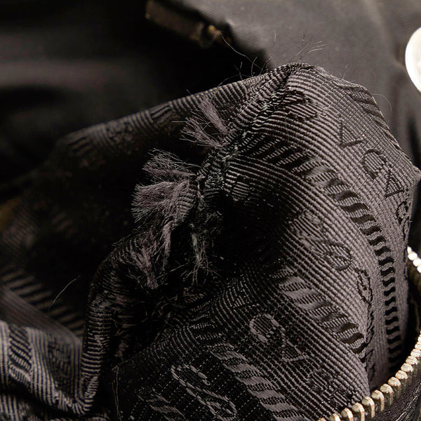 プラダ テスート ハンドバッグ BN1591 NERO ブラック シルバー ナイロン レディース PRADA 【中古】