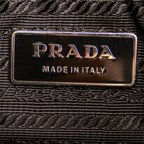 プラダ テスート ハンドバッグ BN1591 NERO ブラック シルバー ナイロン レディース PRADA 【中古】
