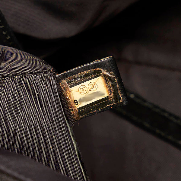 シャネル ニュートラベルライン トートバッグ ブラック ナイロン レザー レディース CHANEL 【中古】