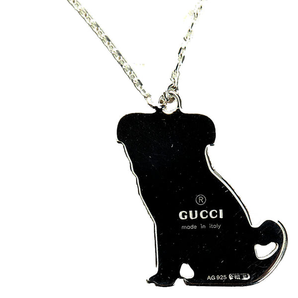 グッチ グッチョリ パグ ネックレス シルバー SV925 シルバー レディース GUCCI 【中古】