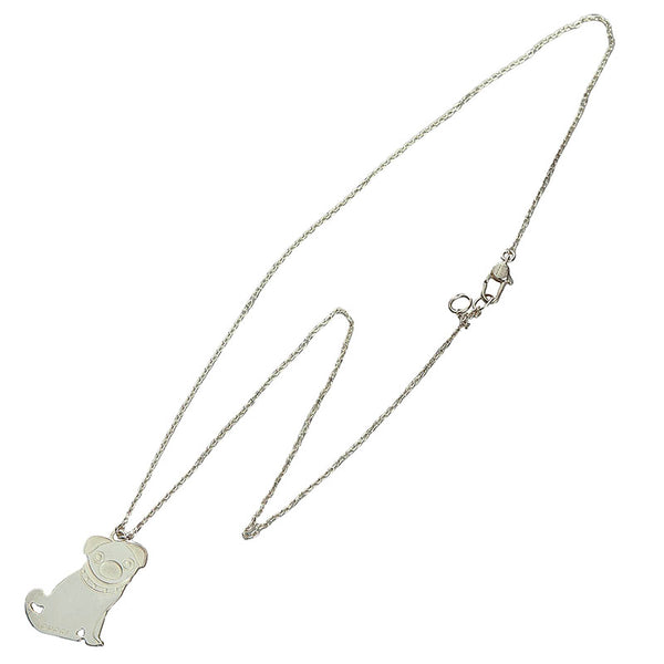 グッチ グッチョリ パグ ネックレス シルバー SV925 シルバー レディース GUCCI 【中古】