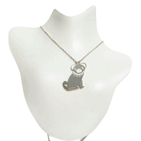グッチ グッチョリ パグ ネックレス シルバー SV925 シルバー レディース GUCCI 【中古】