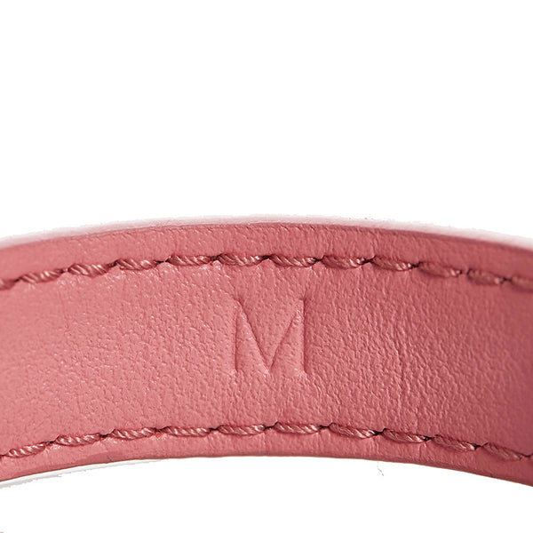 プラダ サフィアーノ ターンロック ブレスレット ピンク レザー レディース PRADA 【中古】