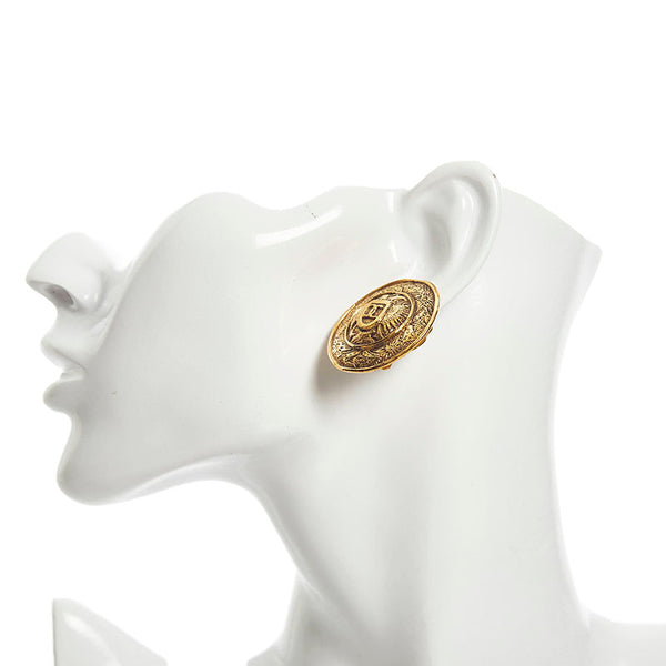 シャネル ココマーク イヤリング ゴールド メッキ レディース CHANEL 【中古】