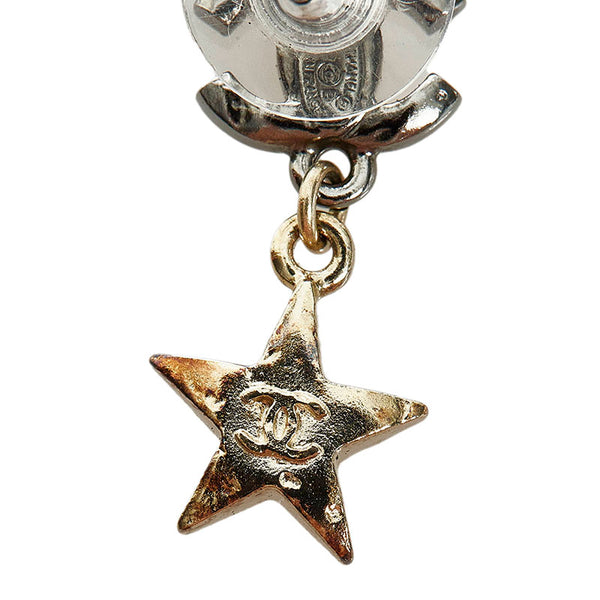 シャネル ココマーク ムーン スター ラインストーン ピアス シルバー ゴールド メタル メッキ レディース CHANEL 【中古】