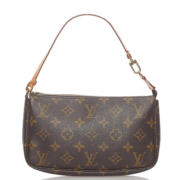 ルイ ヴィトン モノグラム ポシェットアクセソワール ポーチ M51980 ブラウン PVC レザー レディース LOUIS VUITTON 【中古】