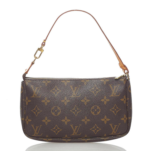 ルイ ヴィトン モノグラム ポシェットアクセソワール ポーチ M51980 ブラウン PVC レザー レディース LOUIS VUITTON 【中古】