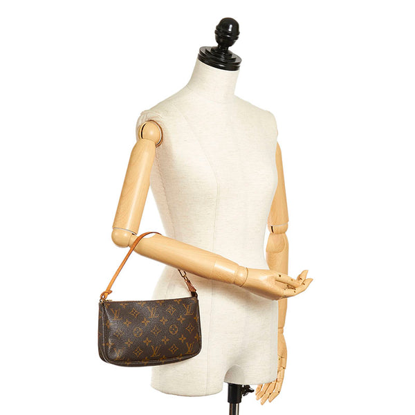 ルイ ヴィトン モノグラム ポシェットアクセソワール ポーチ M51980 ブラウン PVC レザー レディース LOUIS VUITTON 【中古】