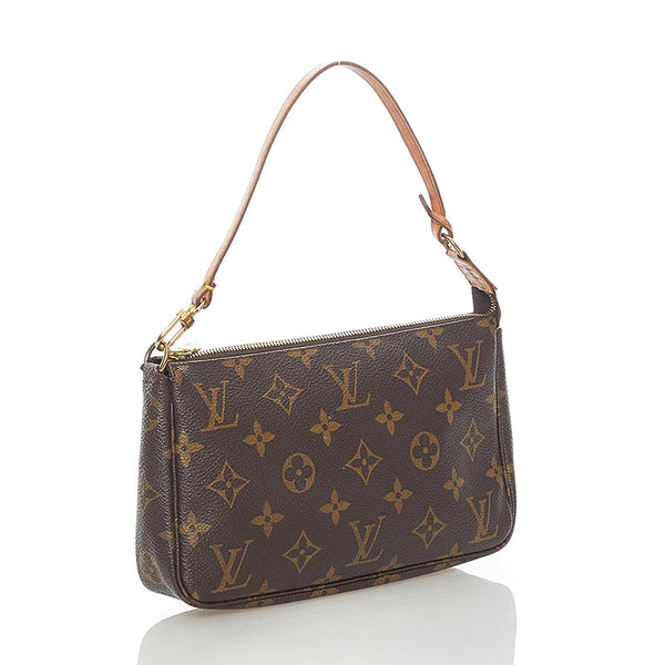 ルイ ヴィトン モノグラム アクセソワール ポーチ M51980 ブラウン PVC レザー レディース LOUIS VUITTON 【中古】