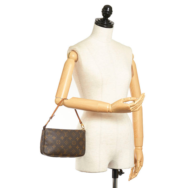 ルイ ヴィトン モノグラム アクセソワール ポーチ M51980 ブラウン PVC レザー レディース LOUIS VUITTON 【中古】