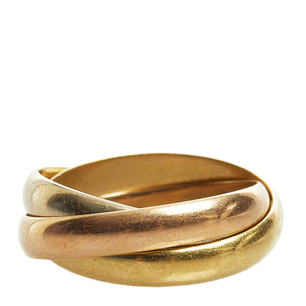 カルティエ トリニティ リング 指輪 K18YG イエローゴールド K18WG ホワイトゴールド K18PG ピンクゴールド レディース CARTIER 【中古】