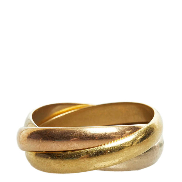 カルティエ トリニティ リング 指輪 K18YG イエローゴールド K18WG ホワイトゴールド K18PG ピンクゴールド レディース CARTIER 【中古】