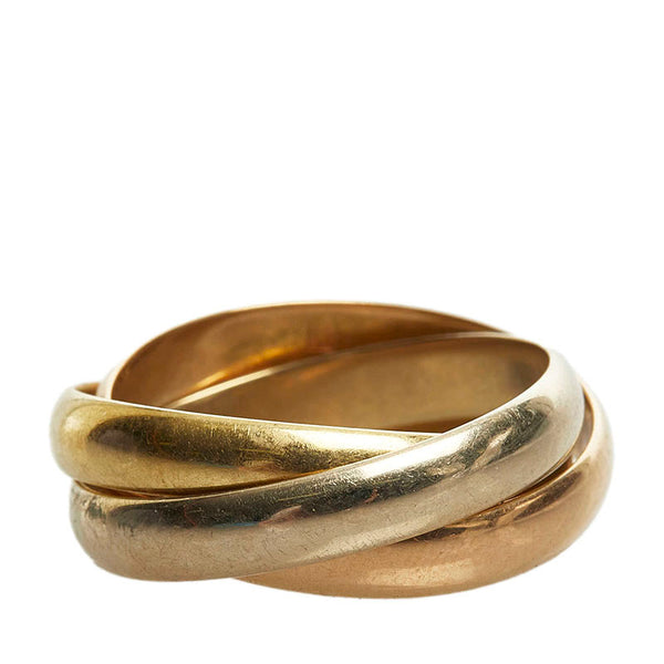 カルティエ トリニティ リング 指輪 K18YG イエローゴールド K18WG ホワイトゴールド K18PG ピンクゴールド レディース CARTIER 【中古】