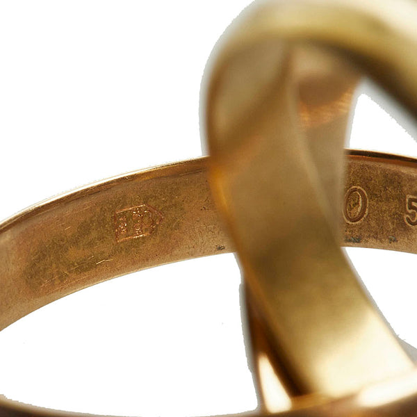 カルティエ トリニティ リング 指輪 K18YG イエローゴールド K18WG ホワイトゴールド K18PG ピンクゴールド レディース CARTIER 【中古】