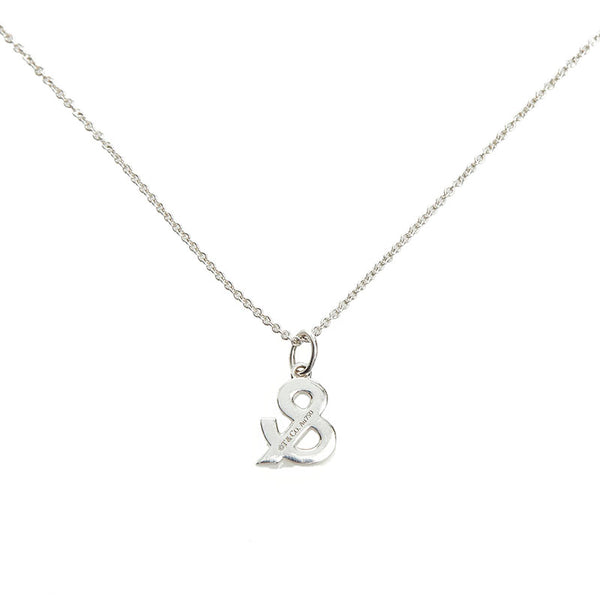 ティファニー アンパサンド ダイヤモンド ＆モチーフ ネックレス K18WG ホワイトゴールド レディース TIFFANY&Co. 【中古】