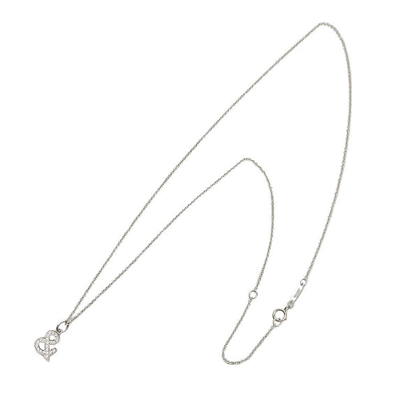 ティファニー アンパサンド ダイヤモンド ＆モチーフ ネックレス K18WG ホワイトゴールド レディース TIFFANY&Co. 【中古】