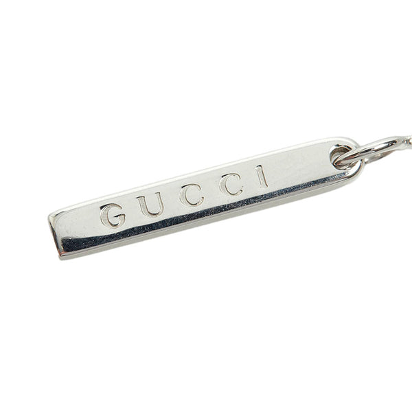 グッチ ロゴ ネックレス K18WG ホワイトゴールド レディース GUCCI 【中古】