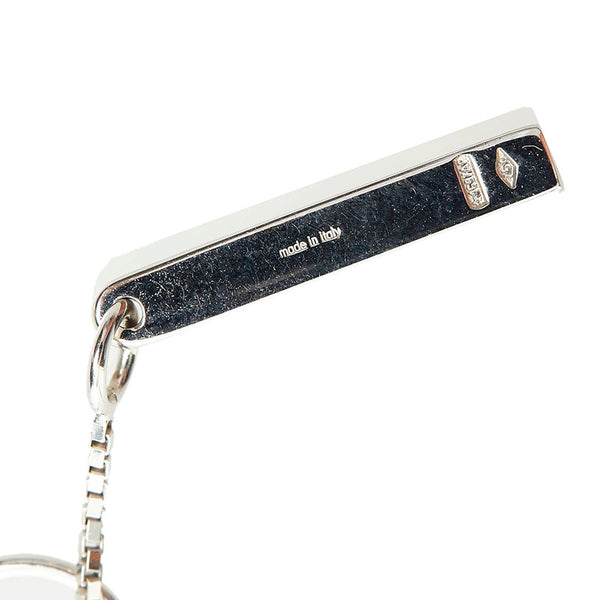 グッチ ロゴ ネックレス K18WG ホワイトゴールド レディース GUCCI 【中古】