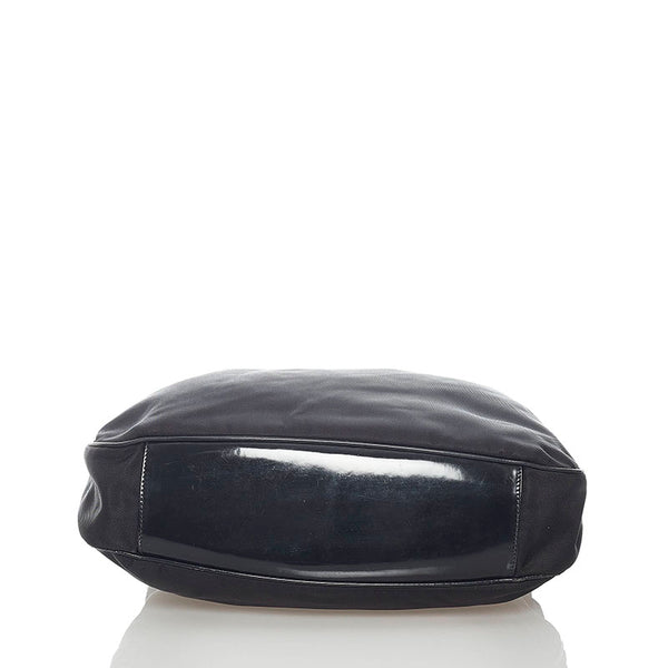 グッチ バンブー ショルダーバッグ 2WAY 001 1577 ブラック ナイロン レザー レディース GUCCI 【中古】