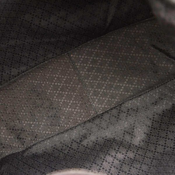 グッチ バンブー ショルダーバッグ 2WAY 001 1577 ブラック ナイロン レザー レディース GUCCI 【中古】