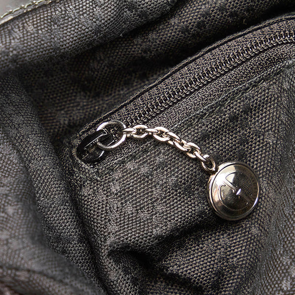 グッチ バンブー ショルダーバッグ 2WAY 001 1577 ブラック ナイロン レザー レディース GUCCI 【中古】