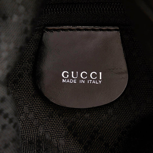 グッチ バンブー ショルダーバッグ 2WAY 001 1577 ブラック ナイロン レザー レディース GUCCI 【中古】