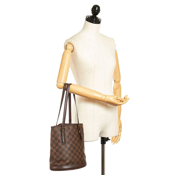 ルイ ヴィトン ダミエ マレ トートバッグ N42240 ブラウン PVC レザー レディース LOUIS VUITTON 【中古】