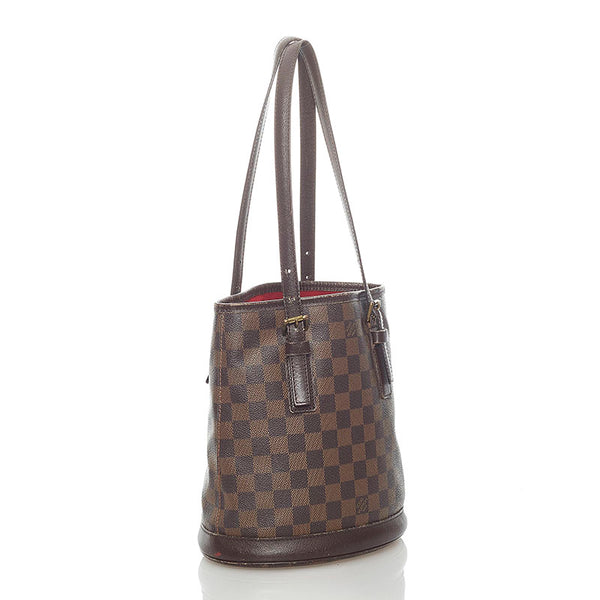 ルイ ヴィトン ダミエ マレ トートバッグ N42240 ブラウン PVC レザー レディース LOUIS VUITTON 【中古】