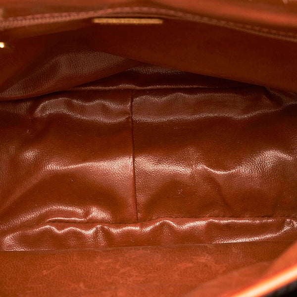 バリー Bロゴ 斜め掛け ショルダーバッグ ブラック ブラウン PVC レザー レディース BALLY 【中古】