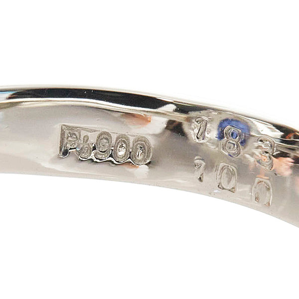 Pt900 プラチナ サファイア1.18ct ダイヤ1.00ct リング 指輪 レディース 12号 【中古】