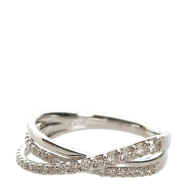 Pt900 プラチナ ダイヤ0.43ct リング 指輪 レディース 11号 【中古】