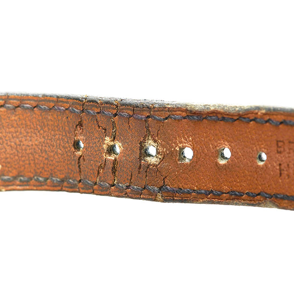 エルメス メドール 腕時計 クオーツ ホワイト文字盤 メッキ レザー レディース HERMES 【中古】