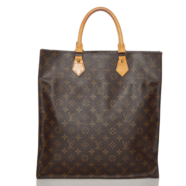 ルイ ヴィトン モノグラム サックプラ ハンドバッグ トートバッグ M51140 ブラウン PVC レザー レディース LOUIS VUITTON 【中古】