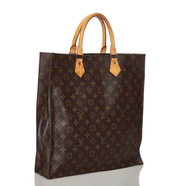 ルイ ヴィトン モノグラム サックプラ ハンドバッグ トートバッグ M51140 ブラウン PVC レザー レディース LOUIS VUITTON 【中古】