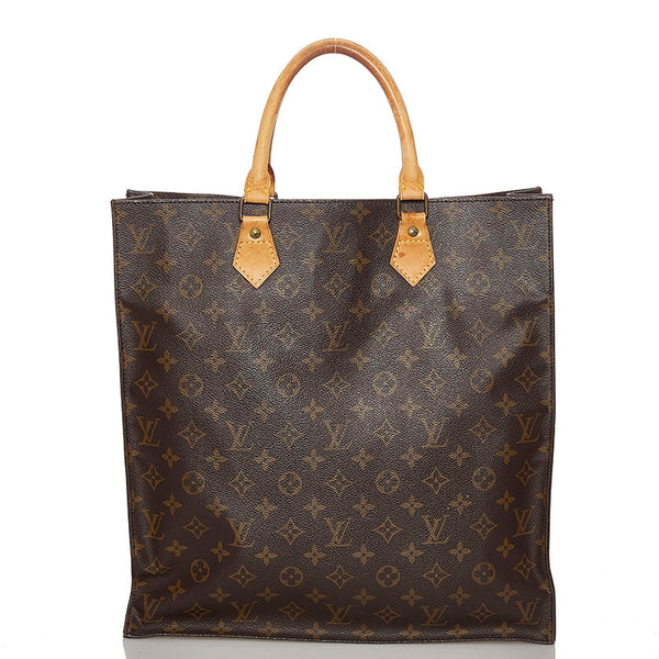 ルイ ヴィトン モノグラム サックプラ ハンドバッグ トートバッグ M51140 ブラウン PVC レザー レディース LOUIS VUITTON 【中古】
