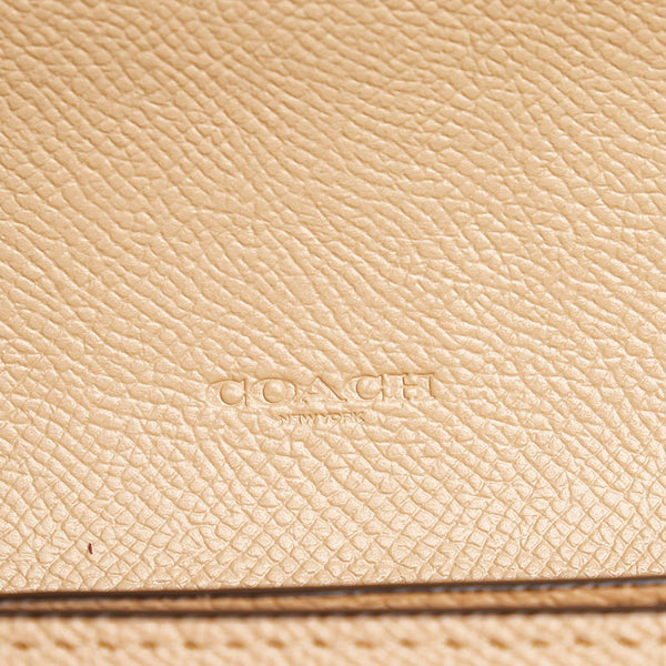 コーチ 長財布 ベージュ レザー レディース COACH 【中古】