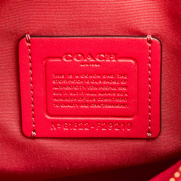 コーチ シグネチャー 斜め掛け ショルダーバッグ F29210 ブラウン レッド PVC レザー レディース COACH 【中古】