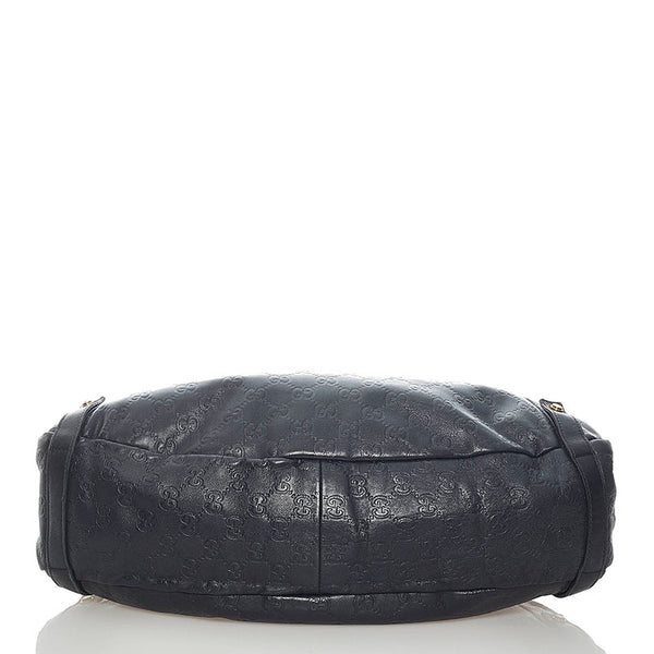 グッチ グッチシマ アビー ハンドバッグ 130736 ブラック レザー レディース GUCCI 【中古】