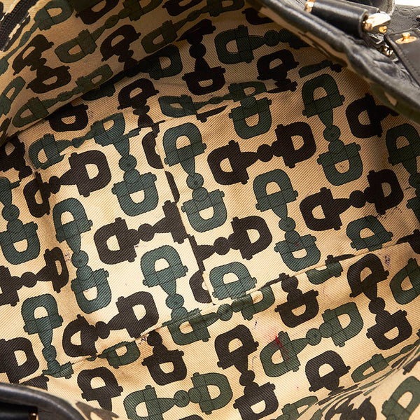 グッチ グッチシマ アビー ハンドバッグ 130736 ブラック レザー レディース GUCCI 【中古】